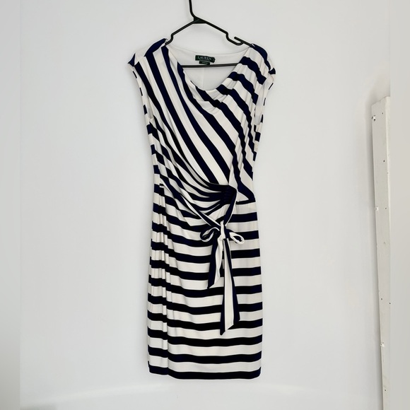 Lauren Ralph Lauren Dresses & Skirts - Lauren Ralph Lauren Navy and White Striped Dress Size 12